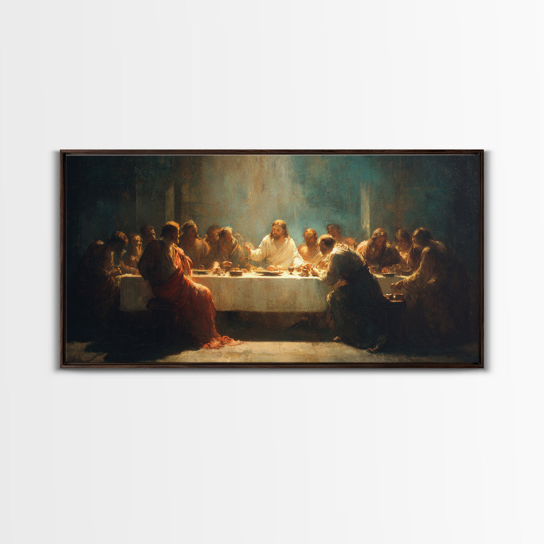 Last Light Gathering – Framed Canvas Print – Christian Art Print – Christian Art – Jesus Painting – Christian Wall Art – Christian Art Canv