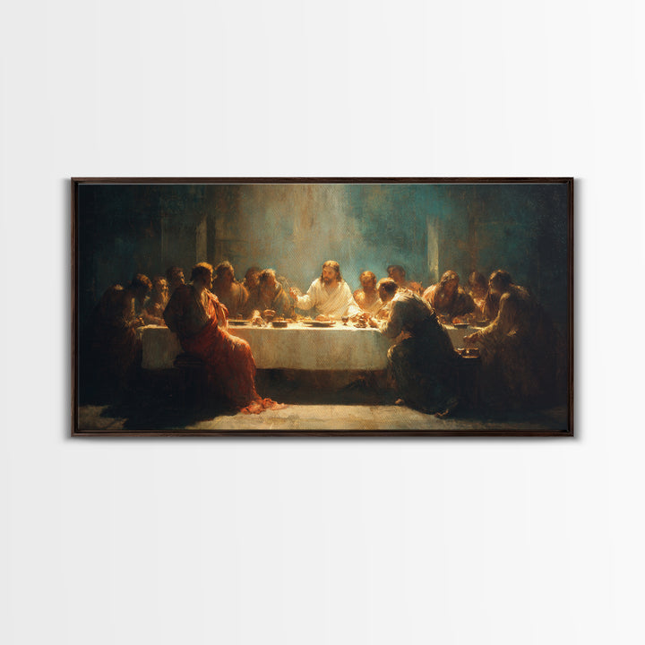 Last Light Gathering – Framed Canvas Print – Christian Art Print – Christian Art – Jesus Painting – Christian Wall Art – Christian Art Canv