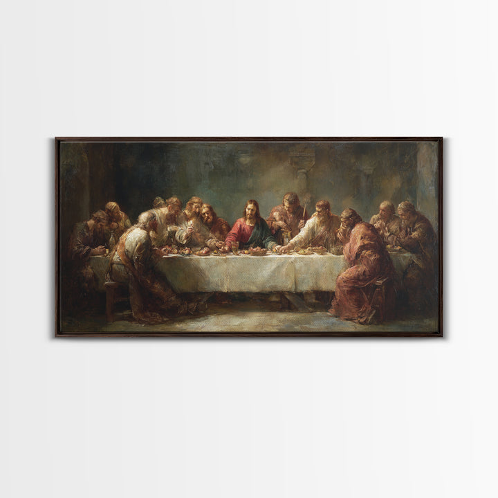 Bread Of Promise – Framed Canvas Print – Christian Art Canvas – Christian Art – Christian Wall Art – Jesus Painting – large Christian art