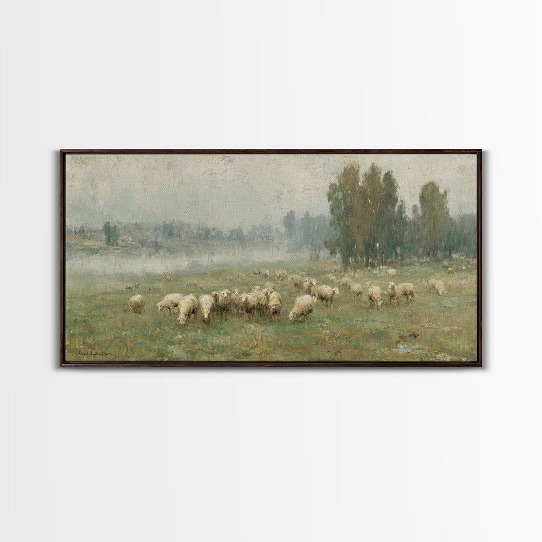 Hillside Stillness | Framed Canvas Print | Christian Art Canvas | Christmas Art | Christian Wall Art | Jesus Painting | Christian Gift Idea