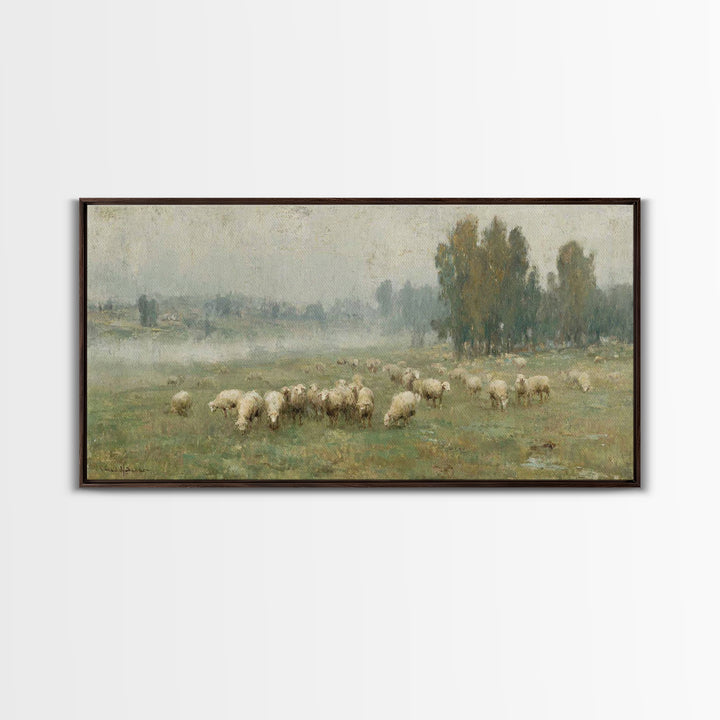 Hillside Stillness | Framed Canvas Print | Christian Art Canvas | Christmas Art | Christian Wall Art | Jesus Painting | Christian Gift Idea