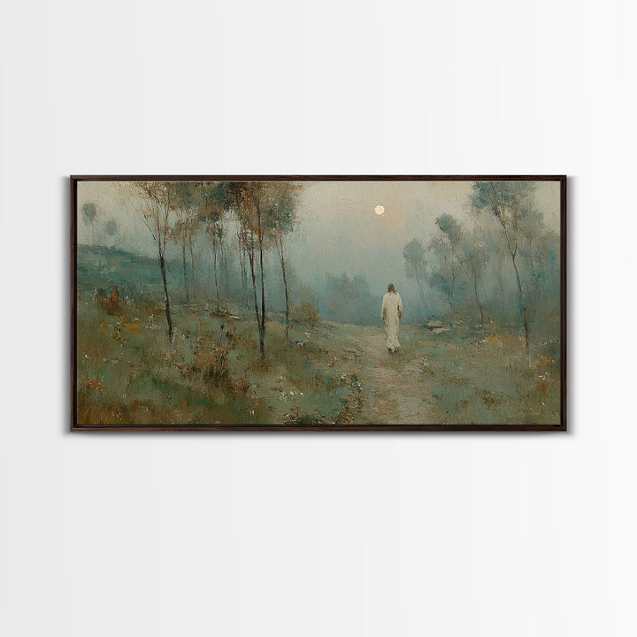 Evening Of Grace | Framed Canvas Print | Christian Art Canvas | Christian Wall Art | Jesus Painting | Christian Gift Ideas | Christmas Art
