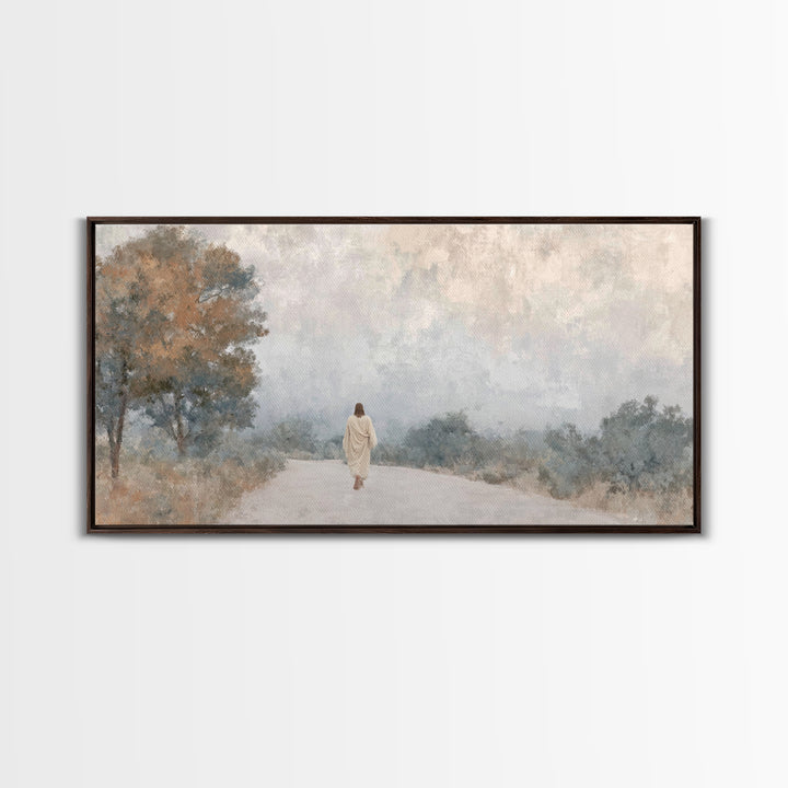 Gentle Morning Peace, Framed Canvas Print, Christian Art Canvas, Christian Wall Art, Christian Christmas Art, Jesus Painting, Christian Dec