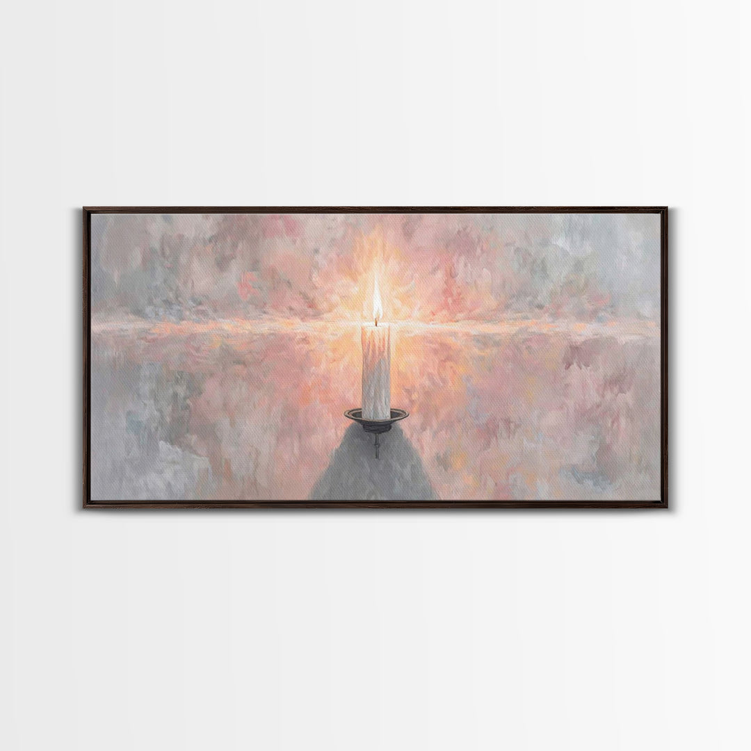 Sanctuary Glow – Framed Canvas Print – Christian Art Canvas – Christian Decorations – Christian Wall Art – Christmas Art – Christian Christ