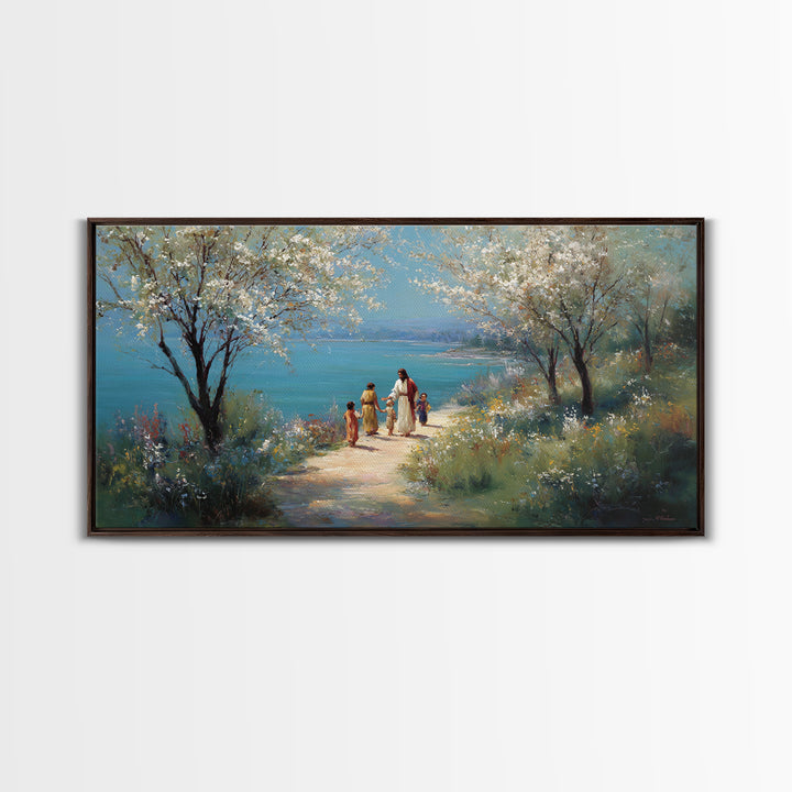 Path Of Grace – Framed Canvas Print – Christian Wall Art – Christian Art Canvas – Jesus Painting – Christian Gift Ideas – Christian Decor –