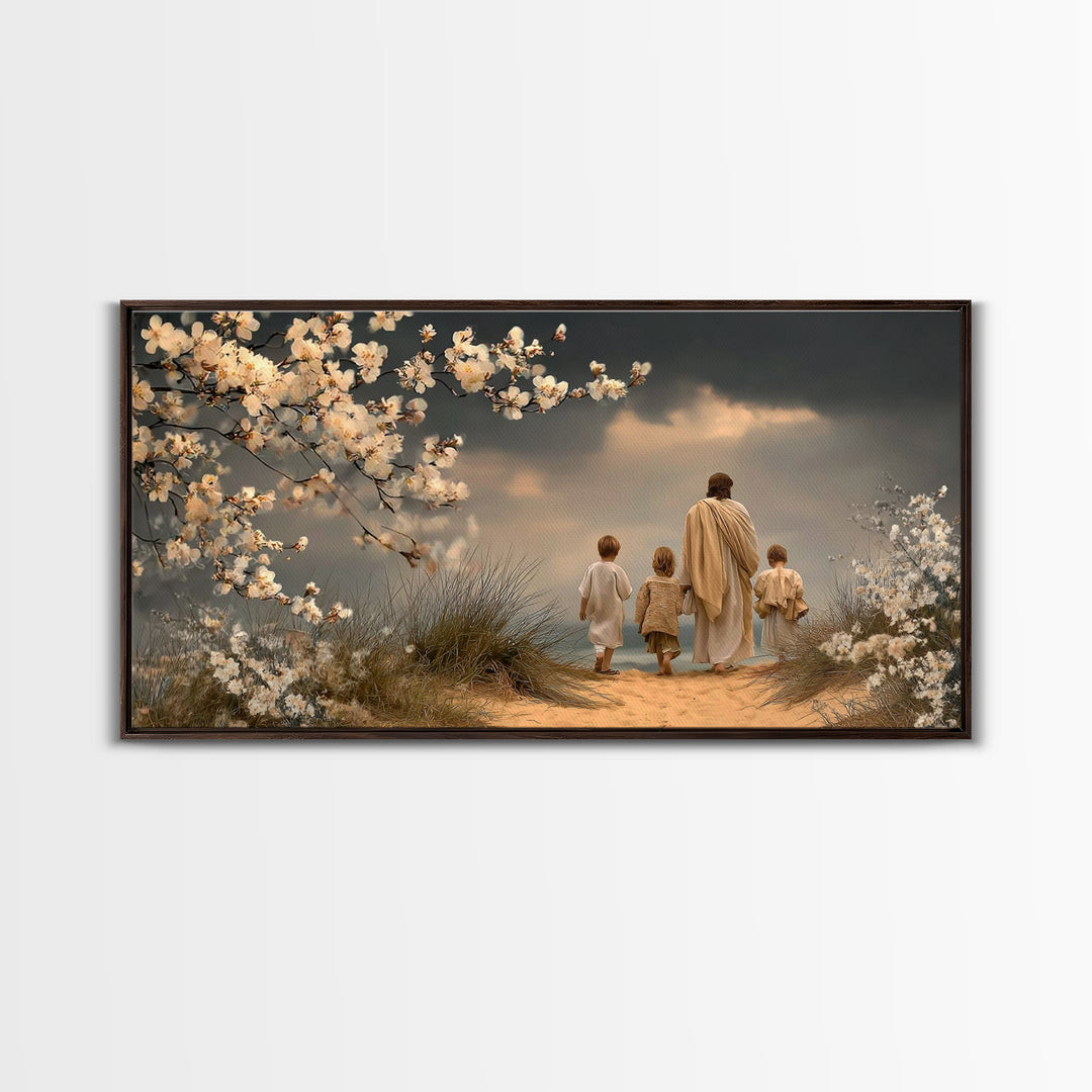 Evening Promise – Framed Canvas Print – Christian Wall Art – Christian Art Canvas – Jesus Painting – Christian Gift – Subtle Christian Art