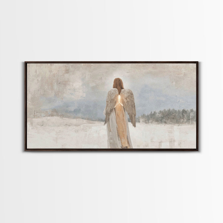 Angel Of Stillness | Framed Canvas Print | Christian Art Canvas | Minimalist Christian Art | Christian Wall Art | Subtle Christian Art | Ch