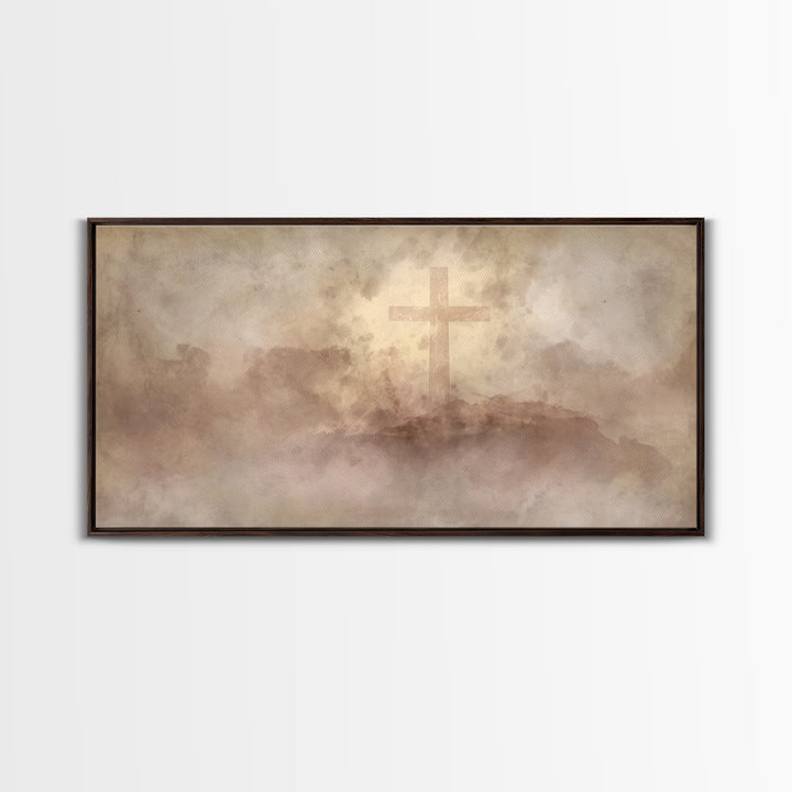 Cross Of Hope – Framed Canvas Print – Christian Wall Art – Christian Art Canvas – Christian Art – Christian Decor
