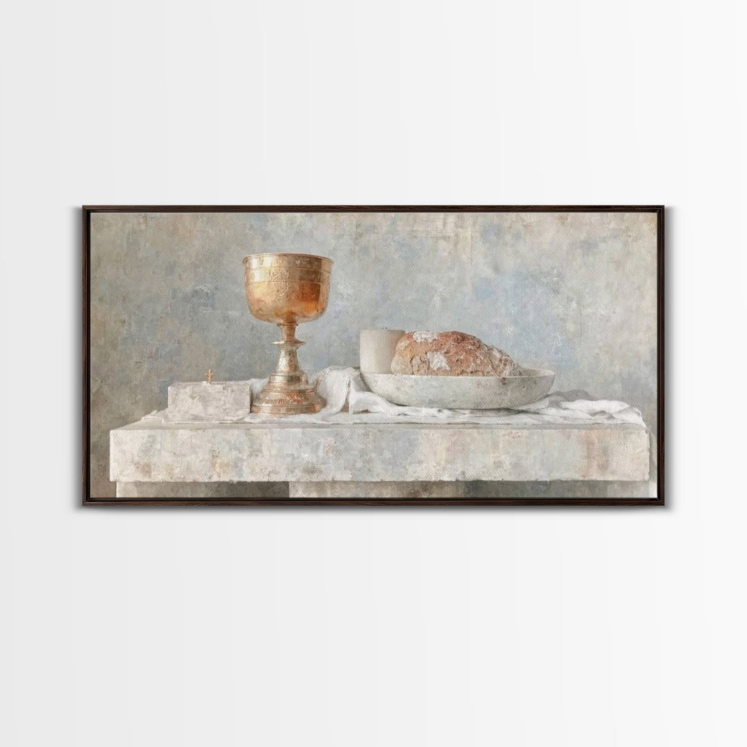 Bread Of Grace – Framed Canvas Print – Christian Wall Art – Christian Art Canvas – Christian Art – Minimalist Christian Art