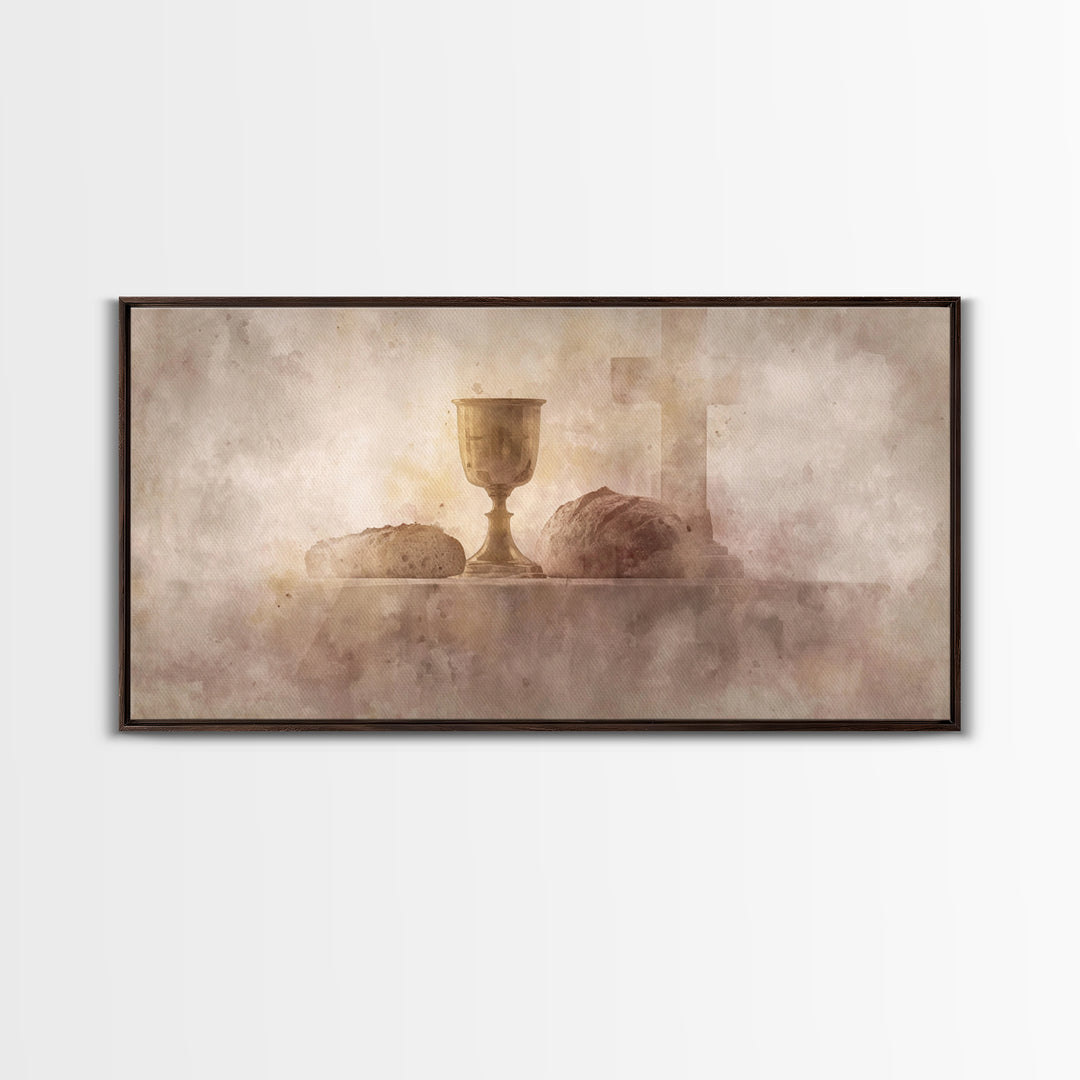 Holy Table Light – Framed Canvas Print – Christian Art Canvas – Christian Painting – Christian Wall Art – Christian Art