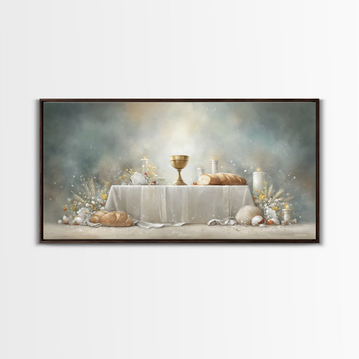 Eternal Feast Glow – Framed Canvas Print – Christian Wall Art – Christian Art – Christian Art Canvas – Christian Decor