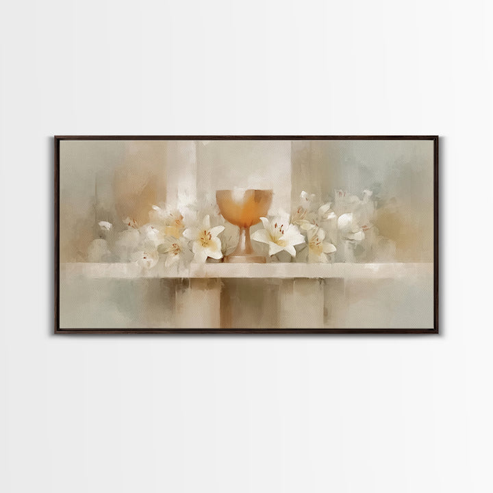 Radiant Communion - Framed Canvas Print - Christian Wall Art - Christian Art Canvas - Abstract Christian Art - Christian Painting - Unique