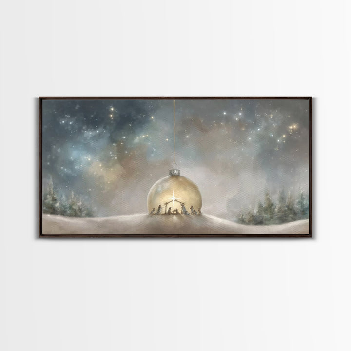 Star Of Bethlehem – Framed Canvas Print – Christian Christmas Art – Christmas Wall Art – Christian Art Canvas – Framed Christmas Art – Chri