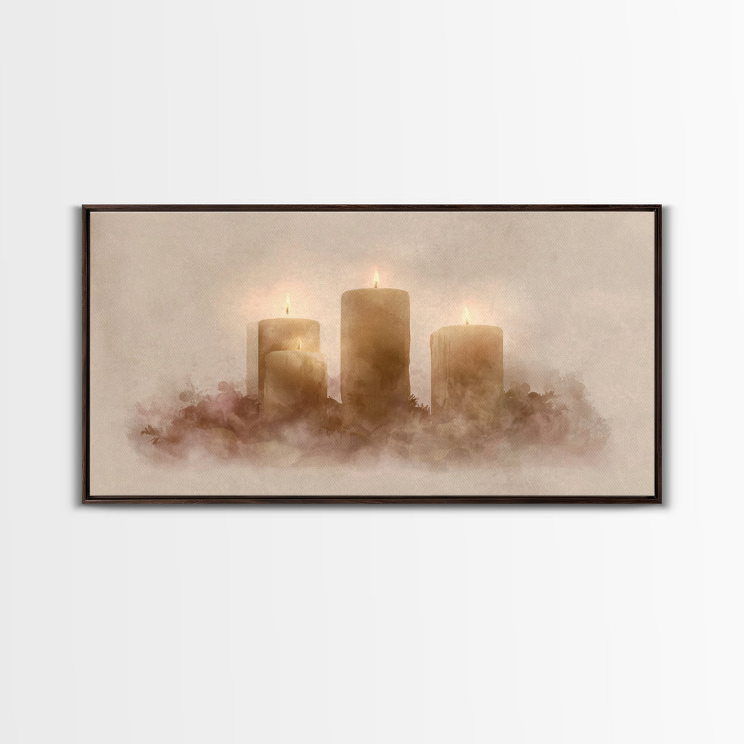 Holy Advent Calm – Framed Canvas Print – Christian Wall Art – Christian Art Canvas – Christian Christmas Art – Christmas Art Framed – Chris
