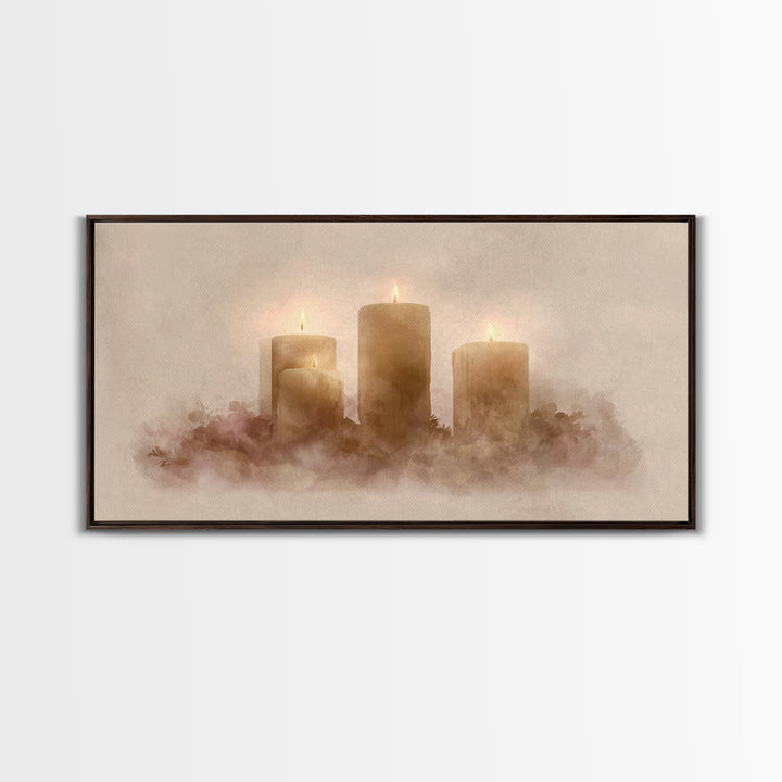 Holy Advent Calm – Framed Canvas Print – Christian Wall Art – Christian Art Canvas – Christian Christmas Art – Christmas Art Framed – Chris