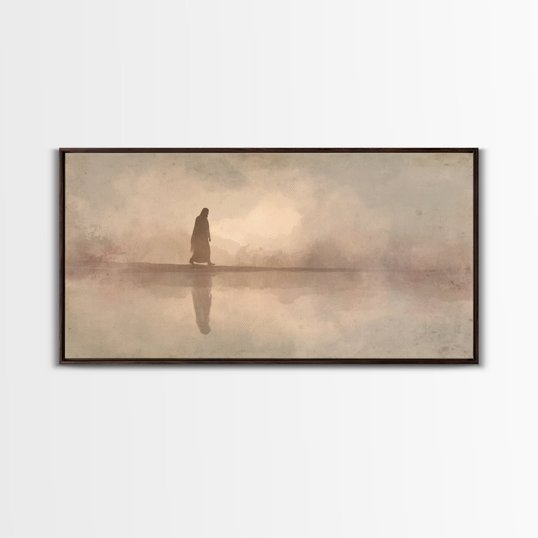 Sacred Journey – Framed Canvas Print – Jesus Art Print – Christian Wall Art – Modern Christian Art – Christian Art Canvas – Unique Christia