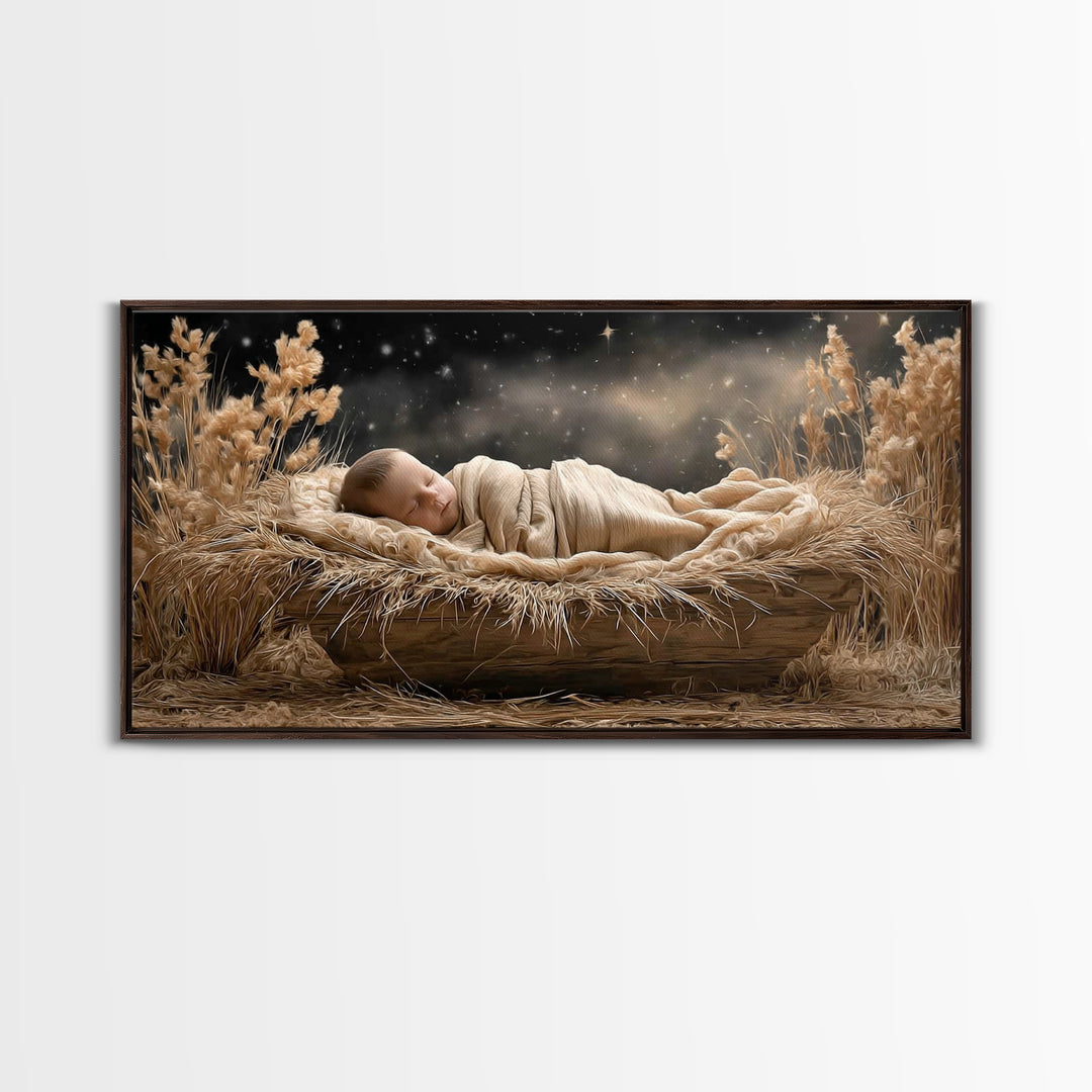 Holy Reflection, Framed Canvas Print, Christian Wall Art, Jesus Canvas Art, Moody Christian Art, Christian Art Work, Modern Christian Paint