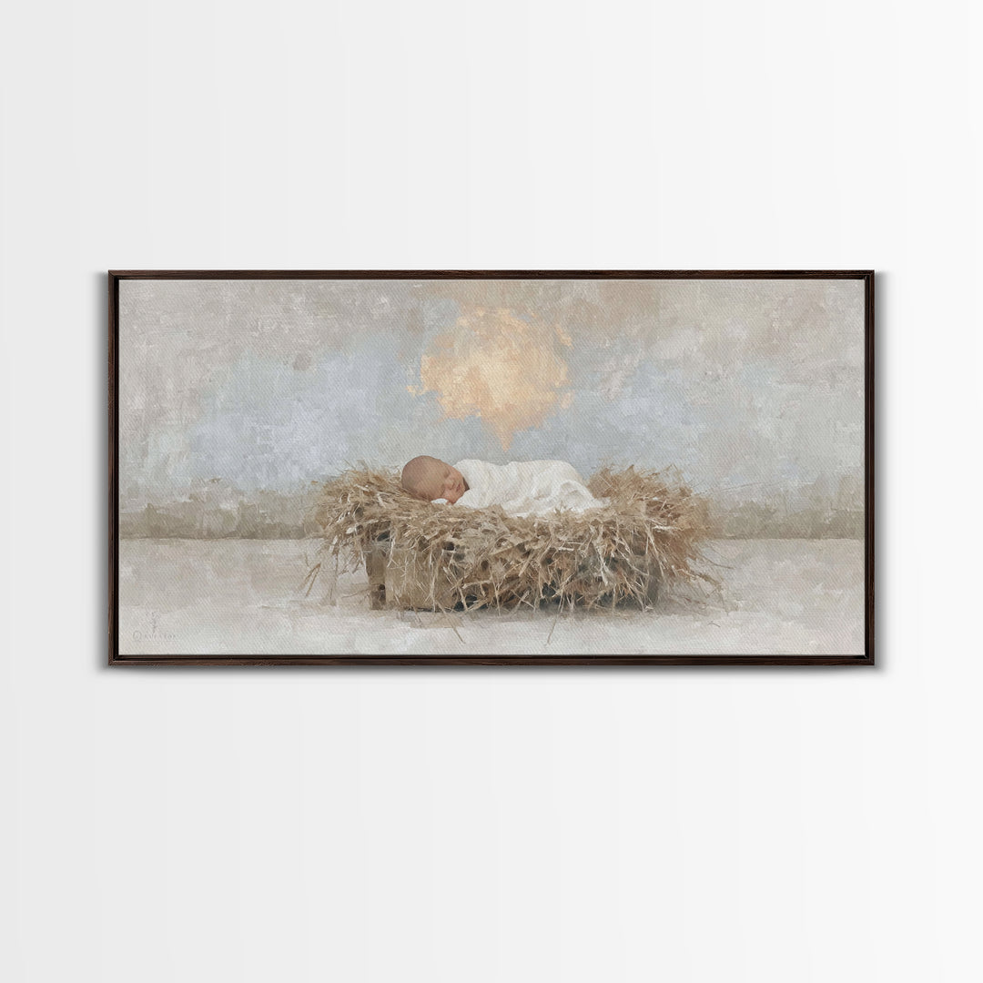 Star Of Mercy – Framed Canvas Print – Christian Christmas Art – Jesus Painting – Christian Wall Art – Christmas Canvas Wall Art – Christian