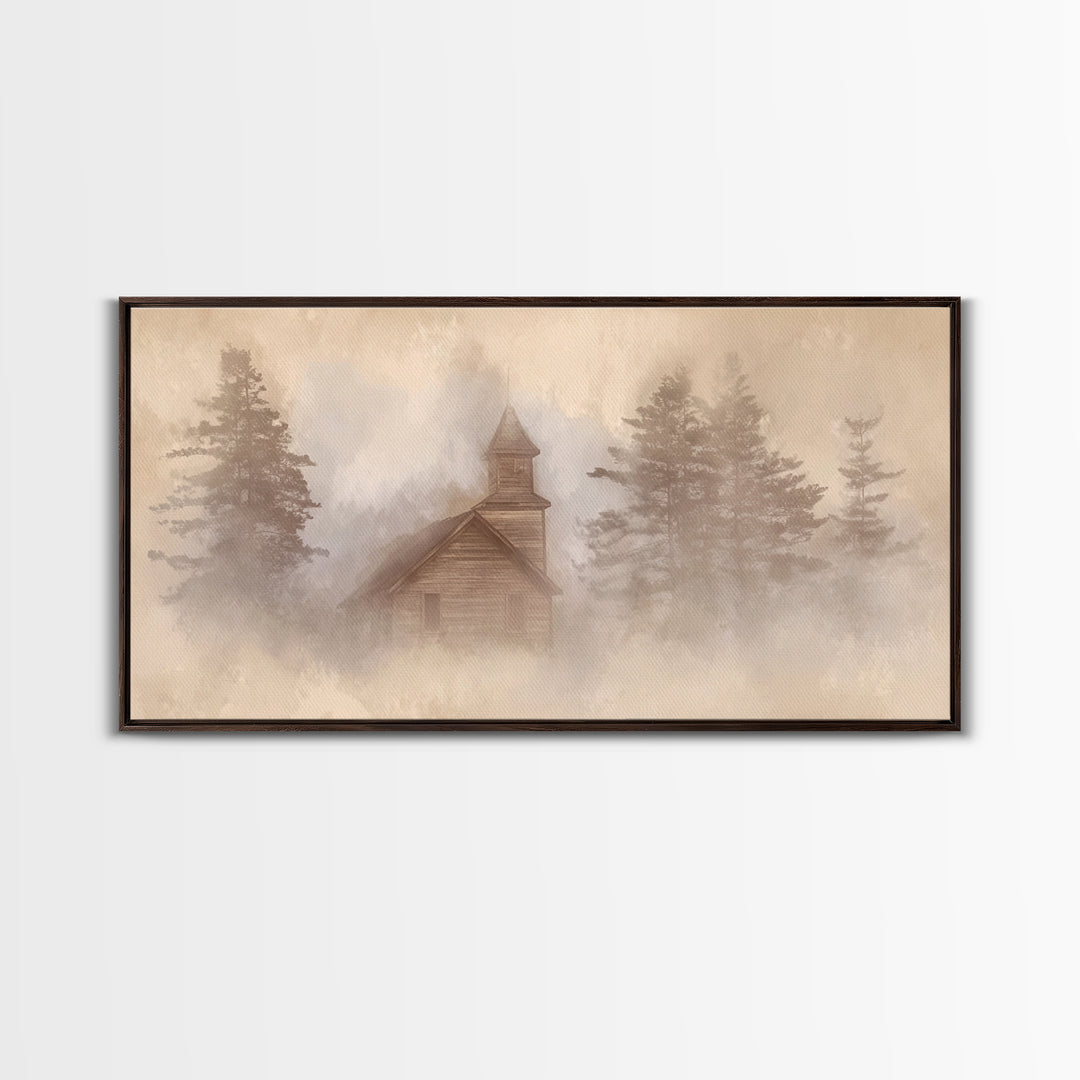 Humble Manger, Framed Canvas Print, Christian Art Print, Christmas Art, Christian Wall Art, Minimalist Christian Art