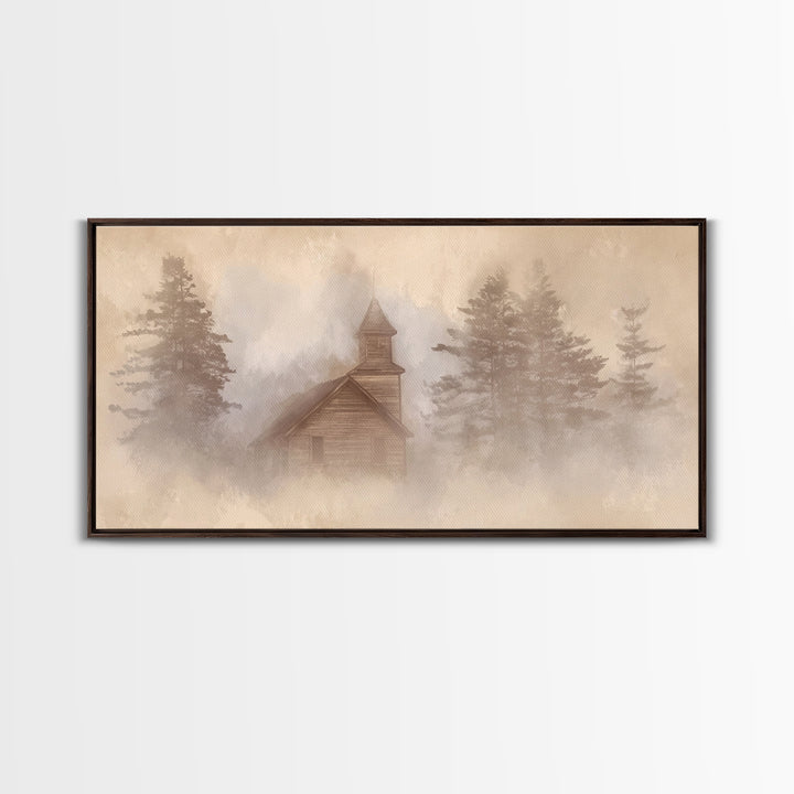 Humble Manger, Framed Canvas Print, Christian Art Print, Christmas Art, Christian Wall Art, Minimalist Christian Art