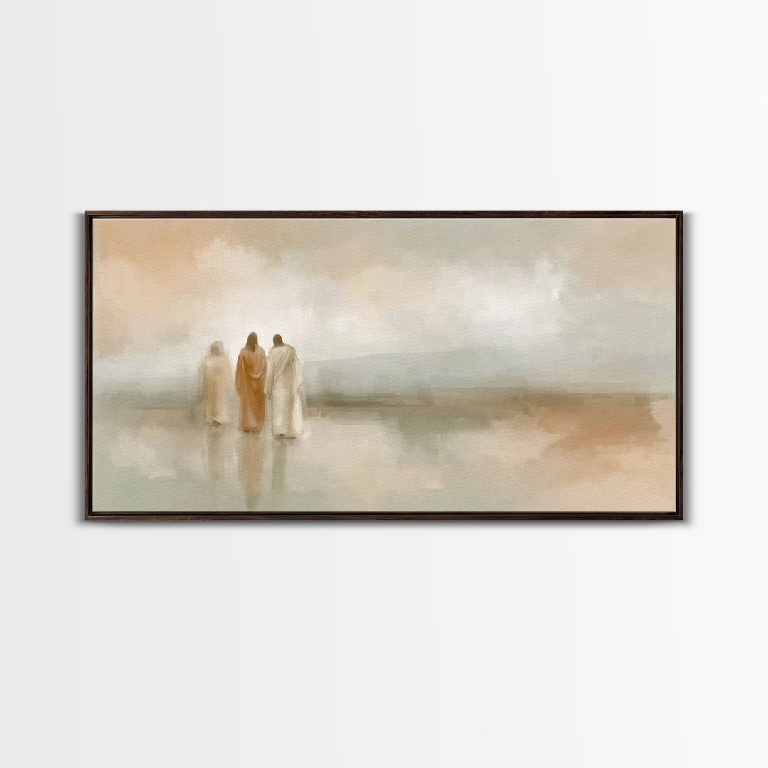 Road Of Faith, Framed Canvas Print, Christian Art Canvas, Christian Painting, Modern Christian Art, Jesus Christmas Art, Christian Wall Art