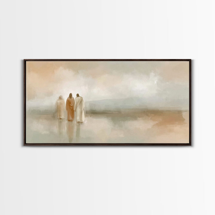 Road Of Faith, Framed Canvas Print, Christian Art Canvas, Christian Painting, Modern Christian Art, Jesus Christmas Art, Christian Wall Art