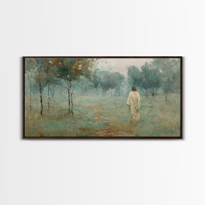 Majestic Calm, Framed Canvas Print, Christian Wall Art, Large Jesus Painting, Christian Art Canvas, Modern Christian Painting, Christmas Ar