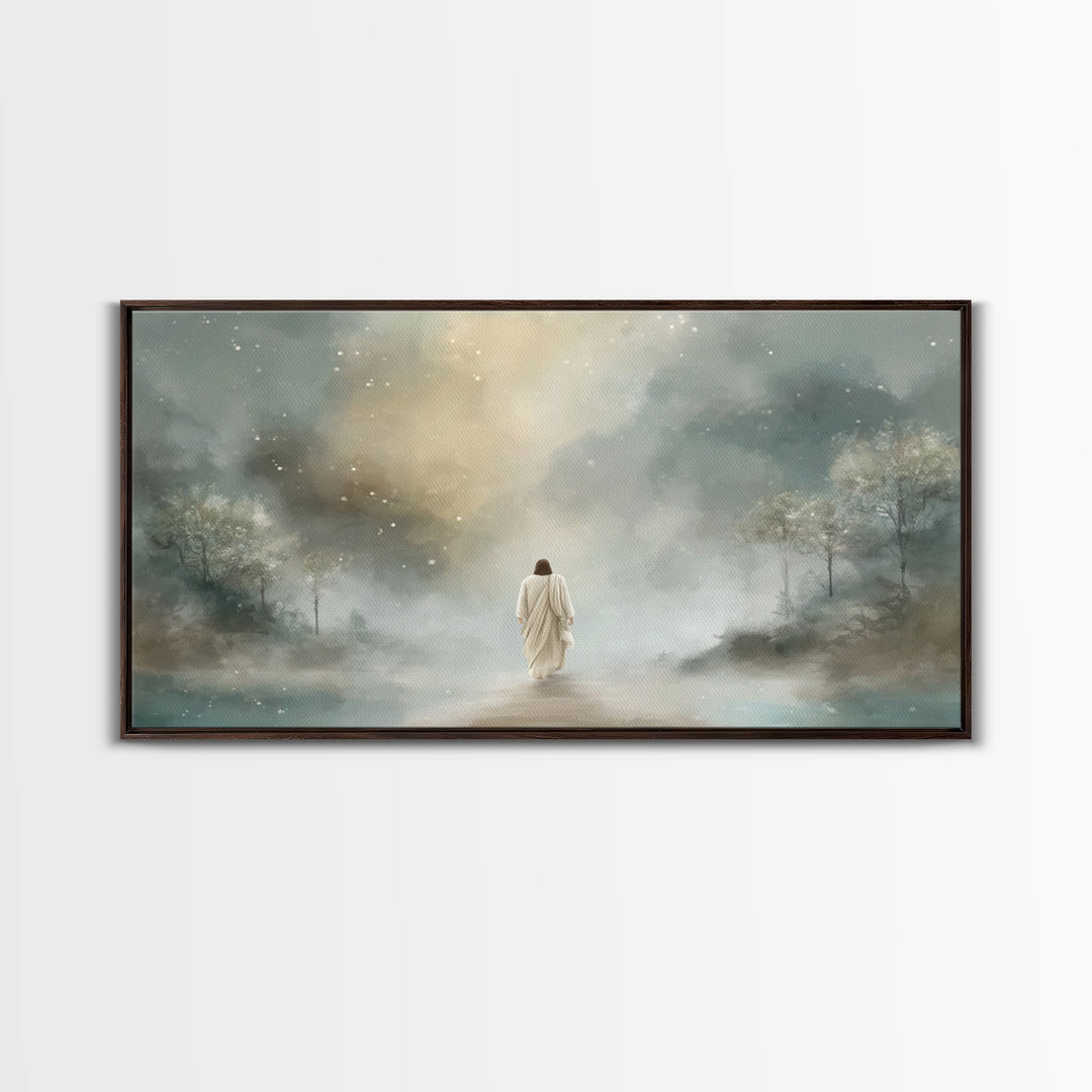 Sacred Horizon, Framed Canvas Print, Jesus Art Print, Christian Wall Art, Modern Christian Art, Christian Christmas Art, Christian Art Canv