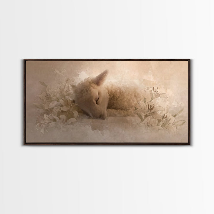 Restful Grace – Framed Canvas Print – Christian Art Canvas – Christian Art Print – Christian Wall Art – Subtle Christian Art – Christian Gi