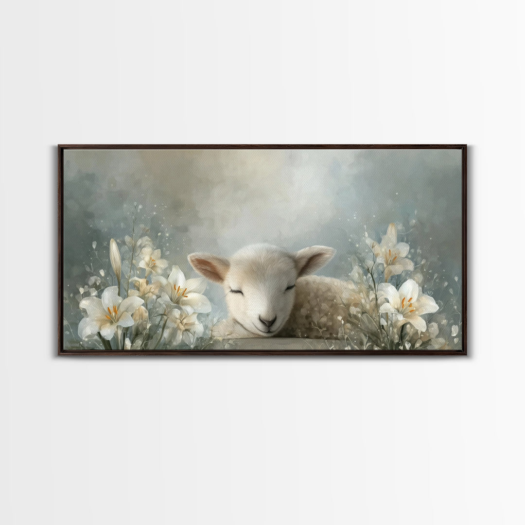 Heaven’s Innocence – Framed Canvas Print – Christian Wall Art – Christian Art Print – Christian Art Canvas – Modern Christian Art – Christi