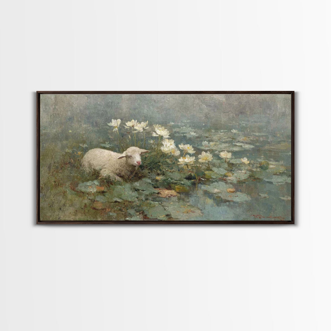 Pasture Of Hope – Framed Canvas Print – Christian Art Canvas – Christian Art Print – Christian Wall Art – Subtle Christian Art – Christian