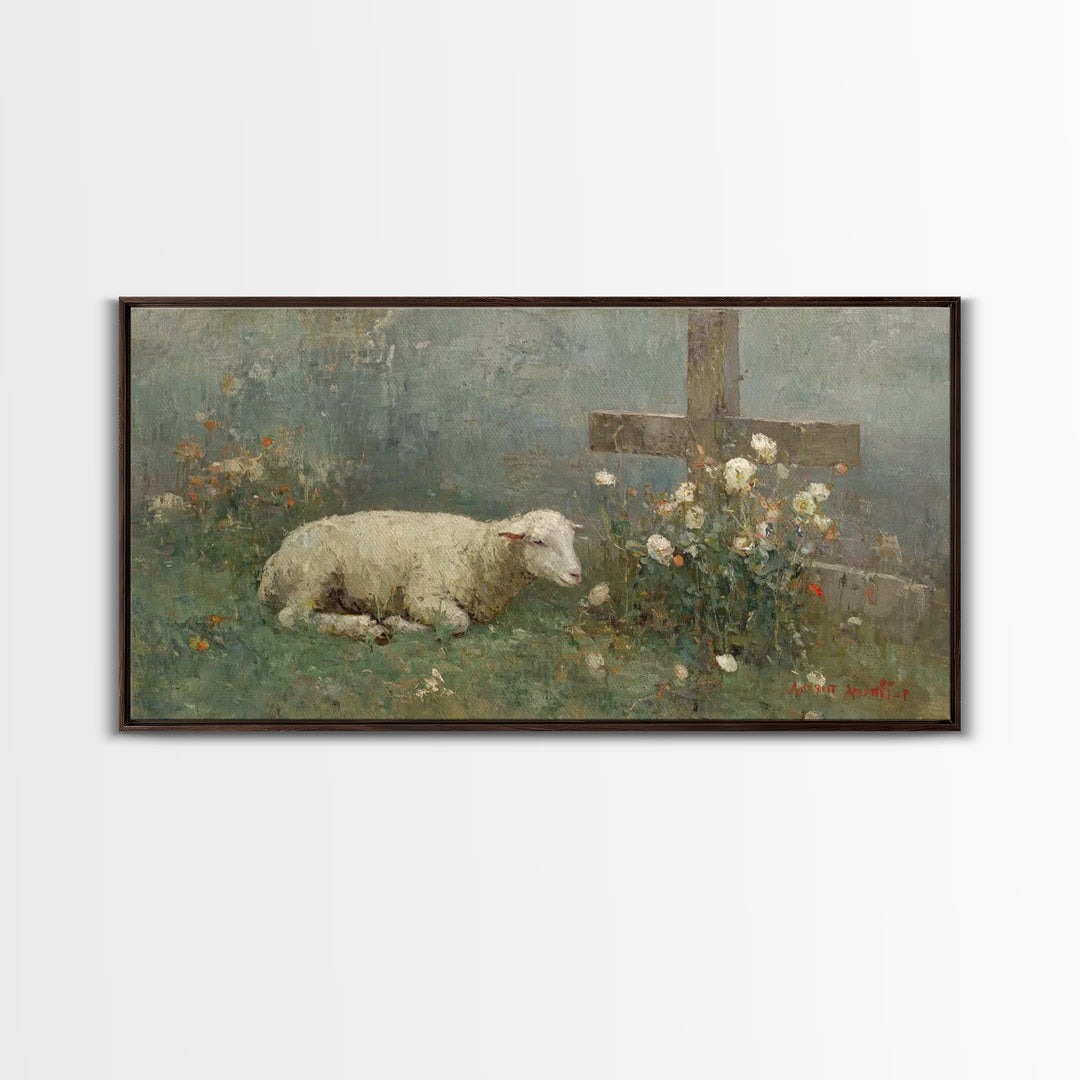 Cross Of Comfort – Framed Canvas Print – Christian Wall Art – Christian Art Print – Christian Art Canvas – Modern Christian Art – Christian