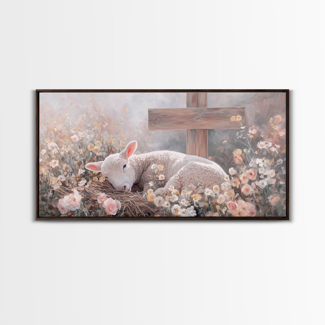 Easter Promise – Framed Canvas Print – Christian Wall Art – Christian Art Canvas – Christian Art Print – Modern Christian Painting – Christ