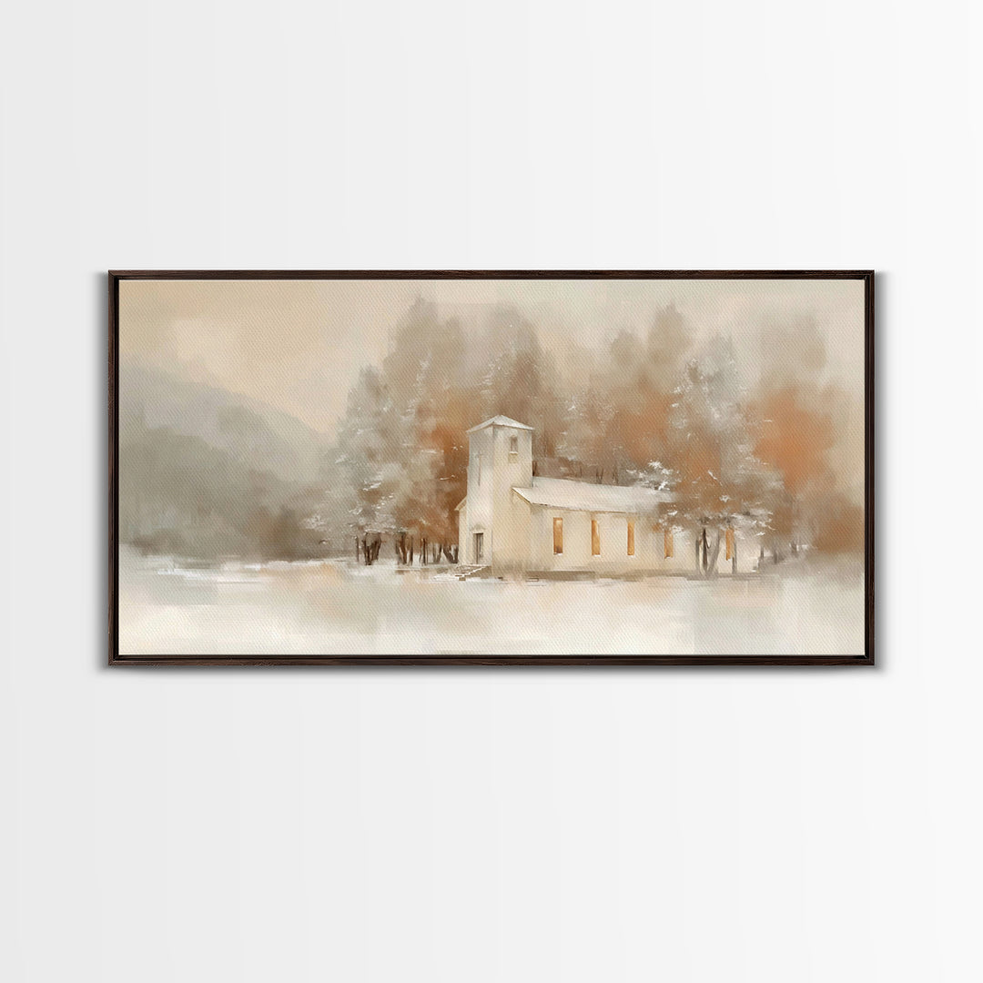 Sacred Stillness – Framed Canvas Print – Christian Art – Christian Wall Art – Vintage Christian Art – Christian Art Print – Christmas Wall