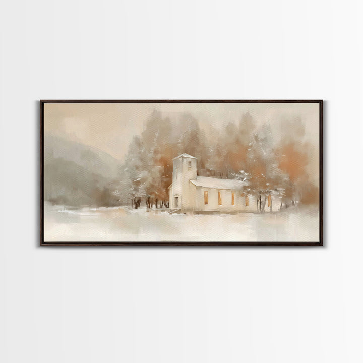 Sacred Stillness – Framed Canvas Print – Christian Art – Christian Wall Art – Vintage Christian Art – Christian Art Print – Christmas Wall