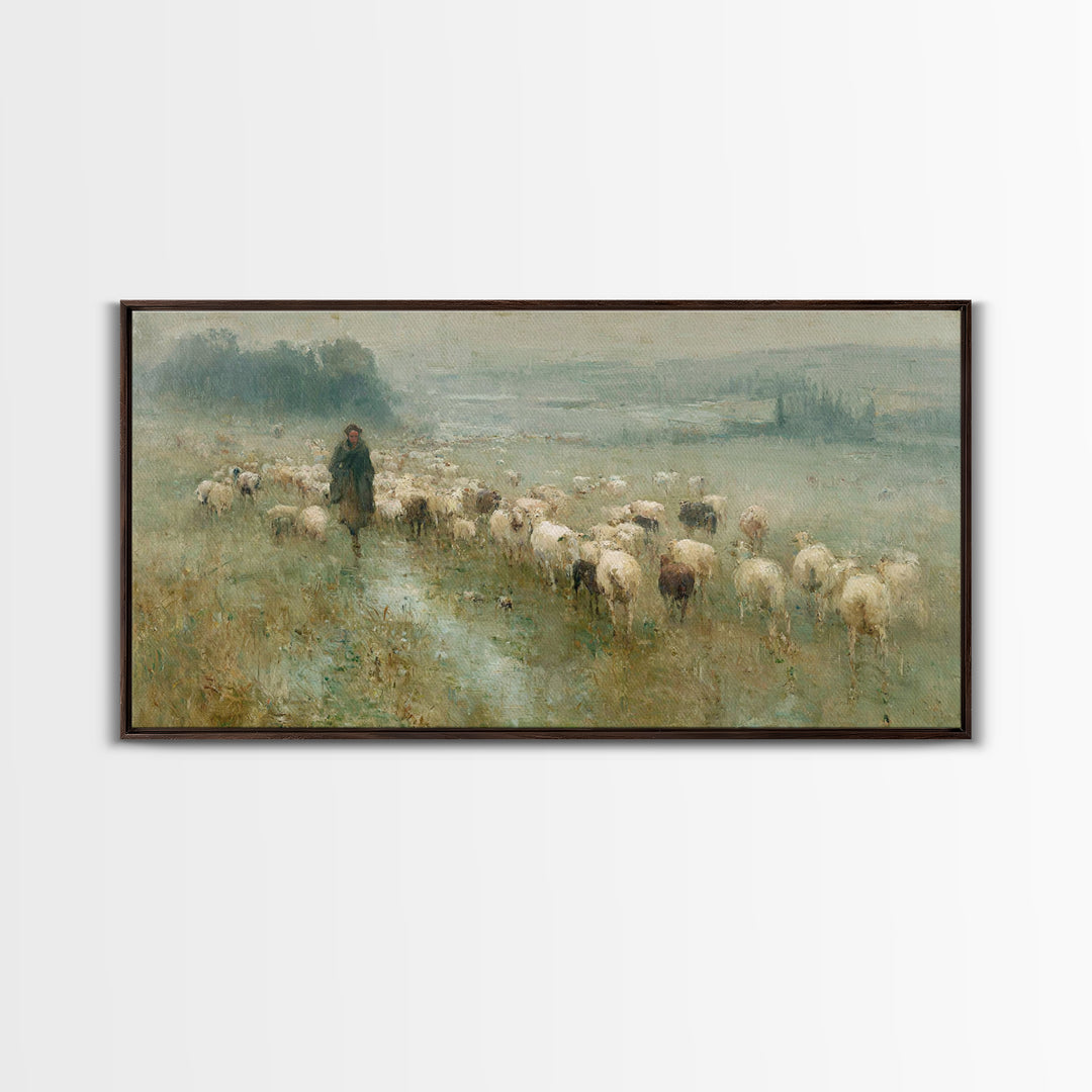 Shepherd’s Path – Framed Canvas Print – Christian Art – Christian Painting – Christian Wall Art – Subtle Christian Art – Christian Art Canv