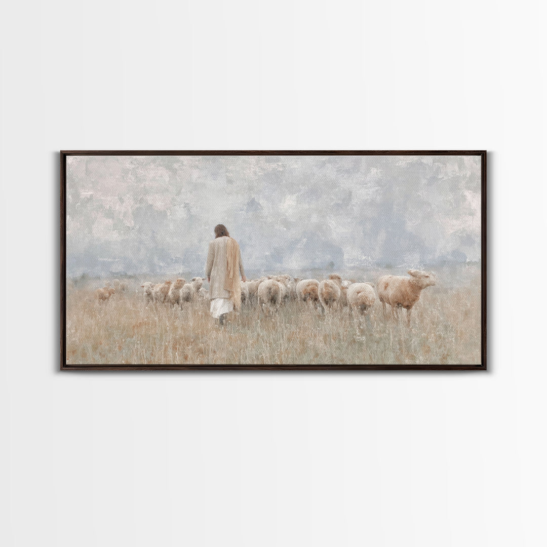 Fields Of Mercy – Framed Canvas Print – Christian Paintings – Christian Wall Art – Jesus Canvas Art – Christian Art Work – Modern Christian