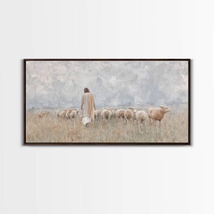 Fields Of Mercy – Framed Canvas Print – Christian Paintings – Christian Wall Art – Jesus Canvas Art – Christian Art Work – Modern Christian