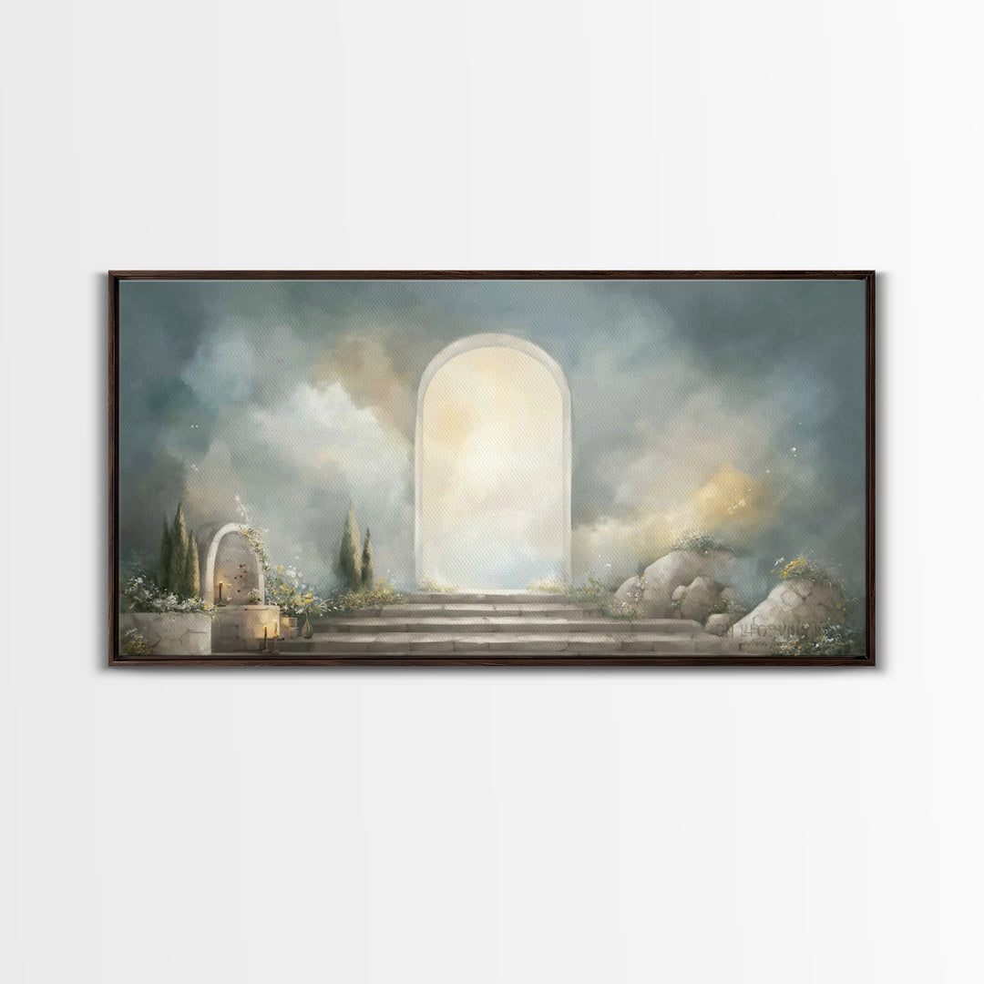 Heaven’s Gate – Framed Canvas Print – Christian Art Canvas – Christian Wall Art – Subtle Christian Art – Christian Decoration – Christian A