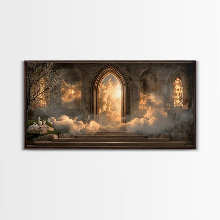 Eternal Dawn – Framed Canvas Print – Christian Art Canvas – Moody Christian Art – Christian Wall Art – Christian Art Work – Christian Decor