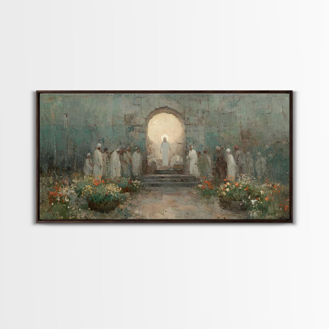 Holy Gathering – Framed Canvas Print – Christian Painting – Vintage Christian Art – Christian Wall Art – Christian Art Canvas – Christian G