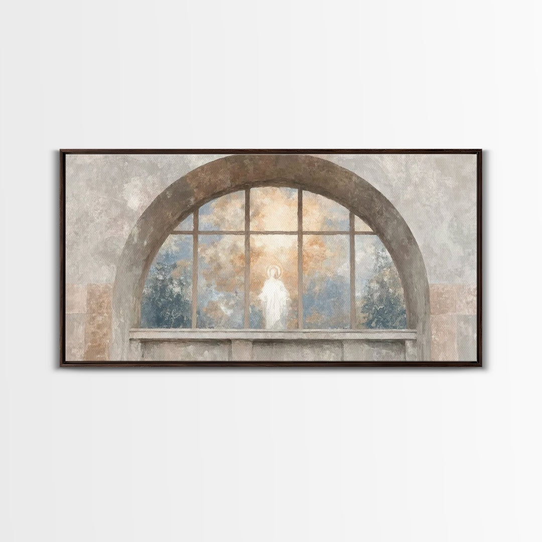 Radiant Window – Framed Canvas Print – Christian Wall Art – Christian Art Print – Subtle Christian Art – Christian Art Canvas – Christian D