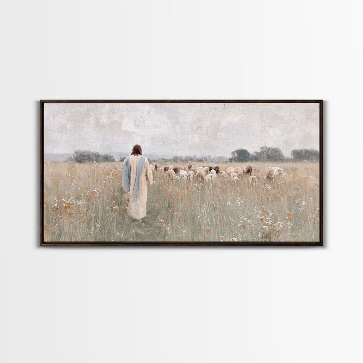 Field Of Mercy | Framed Canvas Print | Christian Art Canvas | Jesus Painting | Christian Wall Art | Modern Christian Painting | Christian D
