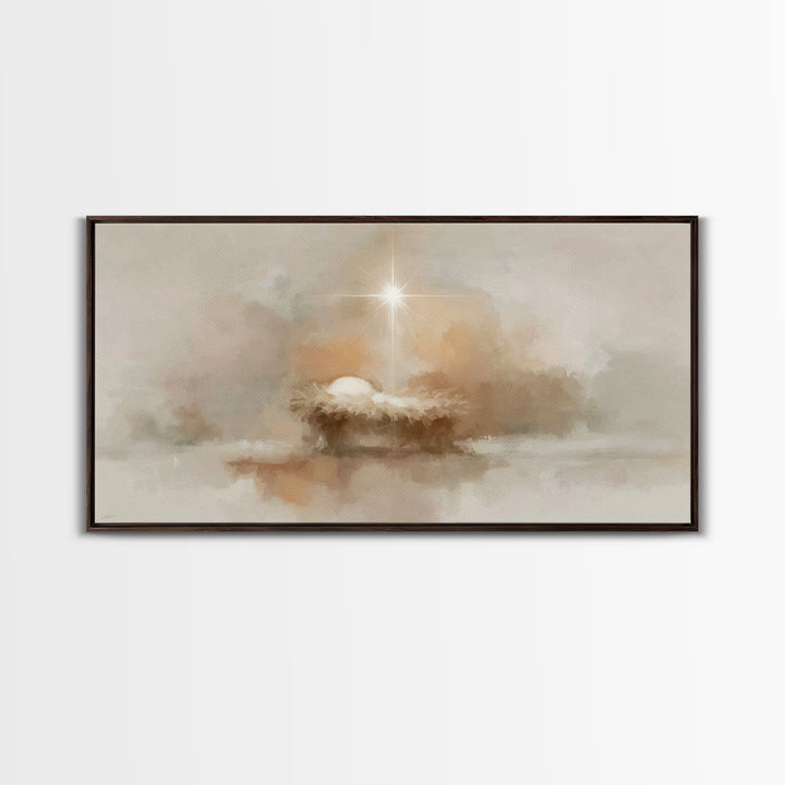 Radiant Hope | Framed Canvas Print | Christian Art Canvas | Christmas Art | Christian Wall Art | Christian Decor | Jesus Painting