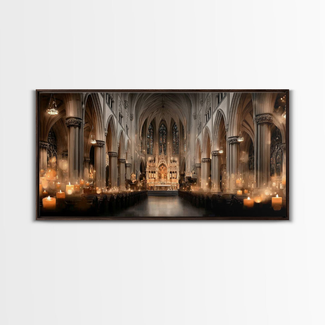 Majestic Nativity Hall | Framed Canvas Print | Christian Art | Christmas Art Prints | Christian Christmas Decorations | Framed Christmas Ar