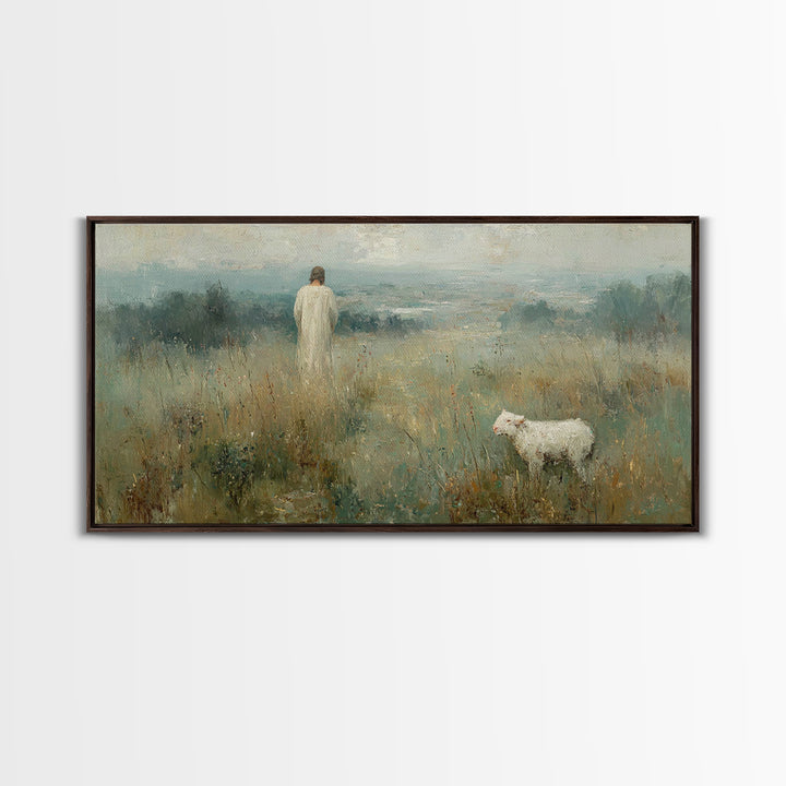 Autumn Mercy, Framed Canvas Print, Christian Art Canvas, Christian Wall Art, Jesus Painting, Christmas Art, Christian Decor, Faith Art