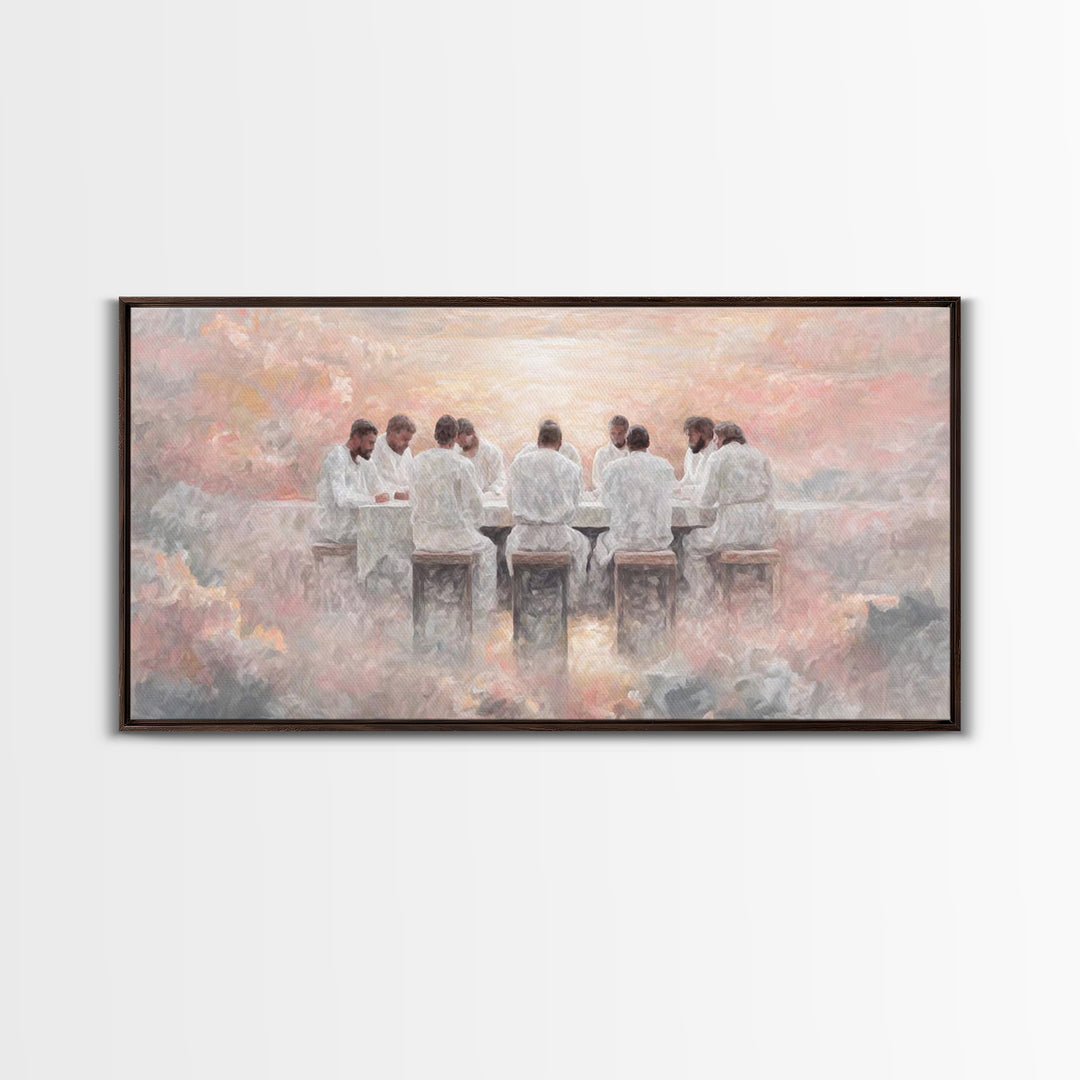 Heavenly Supper Light – Framed Canvas Print – Christian Wall Art – Christian Art Canvas – Jesus Painting – Christian Art – Christian Gift I