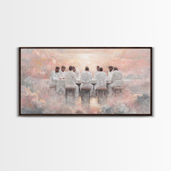 Heavenly Supper Light – Framed Canvas Print – Christian Wall Art – Christian Art Canvas – Jesus Painting – Christian Art – Christian Gift I