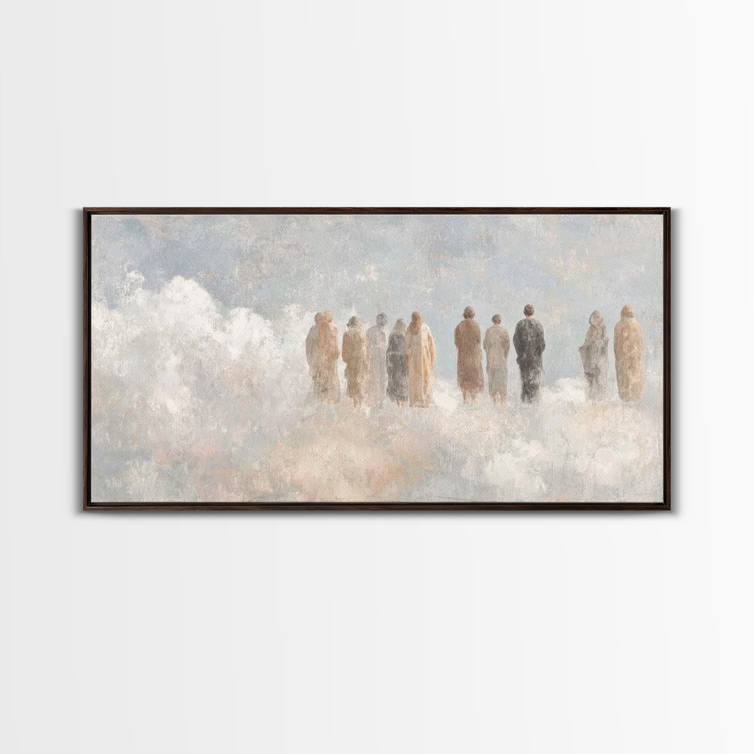 Cloudborne Witnesses, Framed Canvas Print, Christian Art Canvas, Christian Wall Art, Christian Art, Christian Painting, Subtle Christian Ar