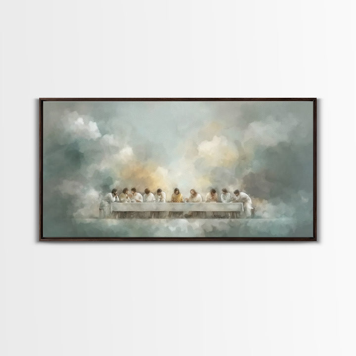 Eternal Supper Peace | Framed Canvas Print | Christian Art | Christian Art Canvas | Christian Wall Art | Jesus Painting | Christian Gift